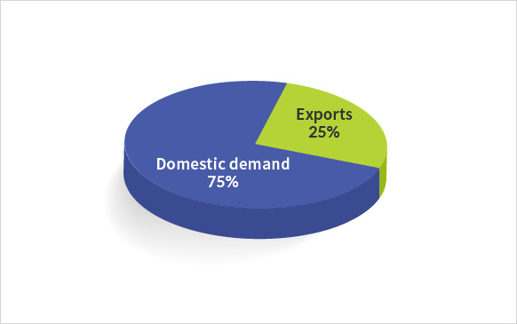 Share of Domestic Demand and Exports